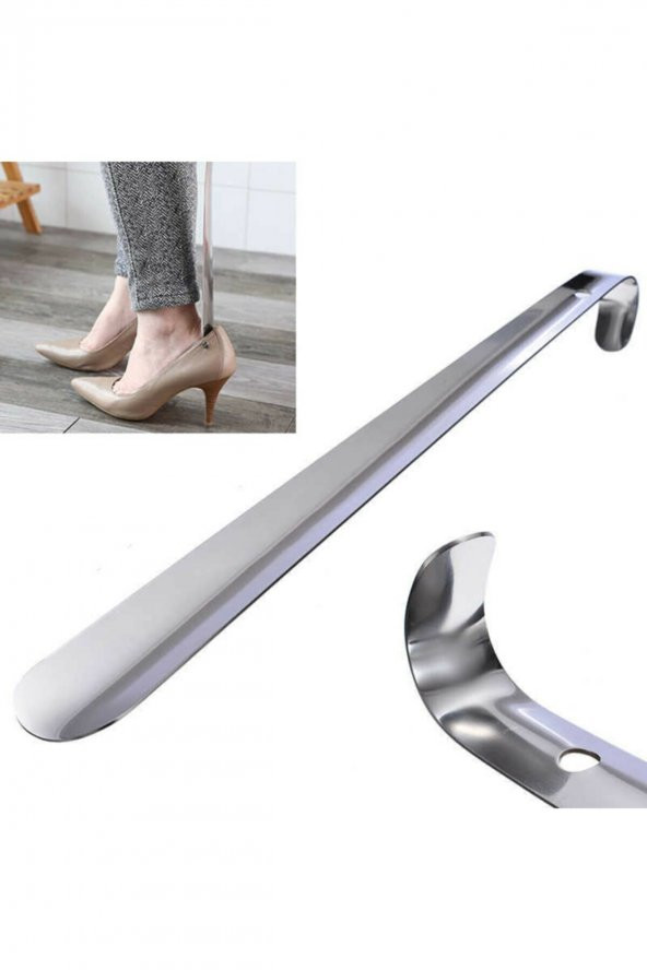 hagiki 40cm Kerata Ayakkabı Çekeceği Metal Kalın Çelik Kerata Krom Paslanmaz Çelik 40 cm Ayakkabı ürün görseli 1