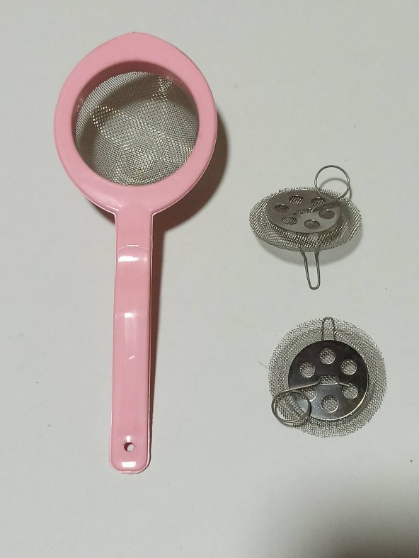 hagiki (3lü Set) Çay Süzgeci Seti Plastik Saplı Çay Süzgeci Ve 2 Adet Söktak Çay Süzgeç (3lü Set) ürün görseli 1