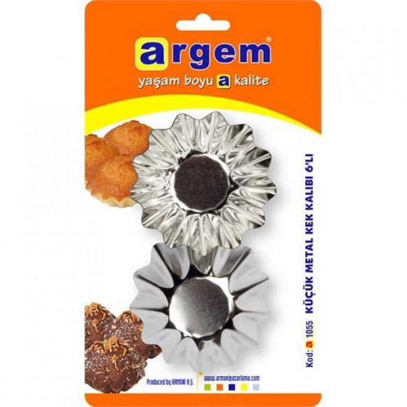 gik 6lı metal kek kalıbı ürün görseli 1