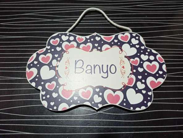 gik Banyo Oda İsimlik Ahşap Kapı İsimliği ürün görseli 1