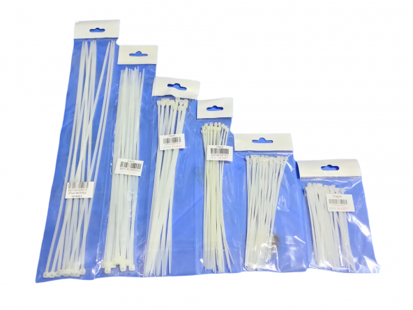 Hagiki (6 Boy) Plastik Kelepçe Kablo Bağı Cırtlı Kelepçe 10 Cm+15 Cm+20 Cm+25 Cm+30 Cm+37 cm (6 Boy) ürün görseli 1
