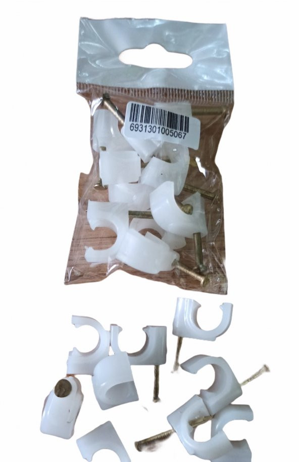 hagiki No 5 Çivili Kroşe 10 Adetli paket Kablo tutturucu ürün görseli 1