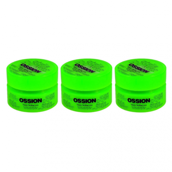 Ossion Saç Şekillendirici Mat Wax 100 Ml 3 Adet ürün görseli 1