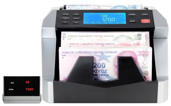 Sigma SC8520S Karışık Para Sayma Makinesi, TL Karışık, Euro ve Usd Adet Sayım + Müşteri Ekranı ürün görseli 1