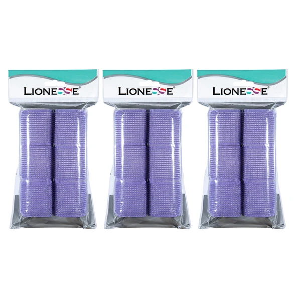 Lionesse Bigudi 1114 Süngerli Mor 6lı Paket 3 Adet ürün görseli 1