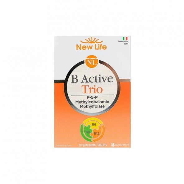 B Active Trio B Vitamini Ve Folik Asit İçeren Takviye Edici Gıda 30 Dilaltı Tablet ürün görseli 1