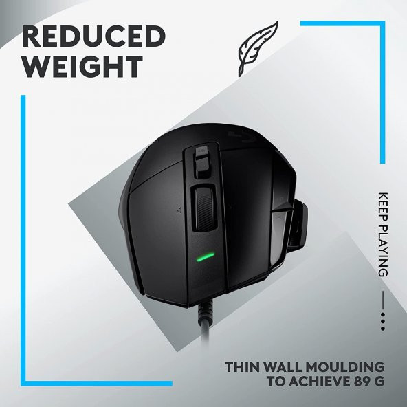 Logitech G502 X Kablolu Hero 25K Sensörlü Rgb Aydınlatmalı Oyuncu Mouse - Siyah - Resim 2