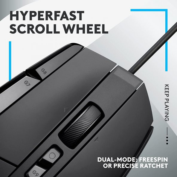 Logitech G502 X Kablolu Hero 25K Sensörlü Rgb Aydınlatmalı Oyuncu Mouse - Siyah - Resim 4