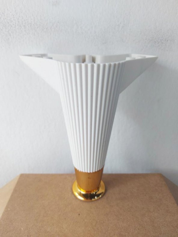 Mobilya Ayağı Çizgili Model 15cm Altın - Resim 2