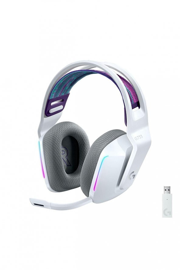 Logitech G733 LIGHTSPEED RGB Kablosuz 7.1 Surround Ses Oyuncu Kulaklığı - Beyaz ürün görseli 1