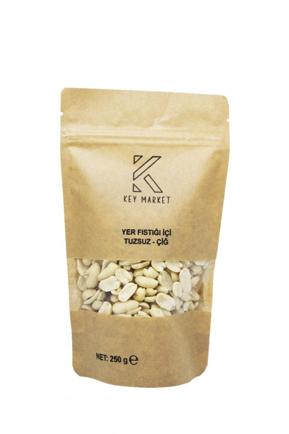 Key Market Soyulmuş Tuzsuz Doğal Az Kavrulmuş Yer Fıstığı 250 G ürün görseli 1