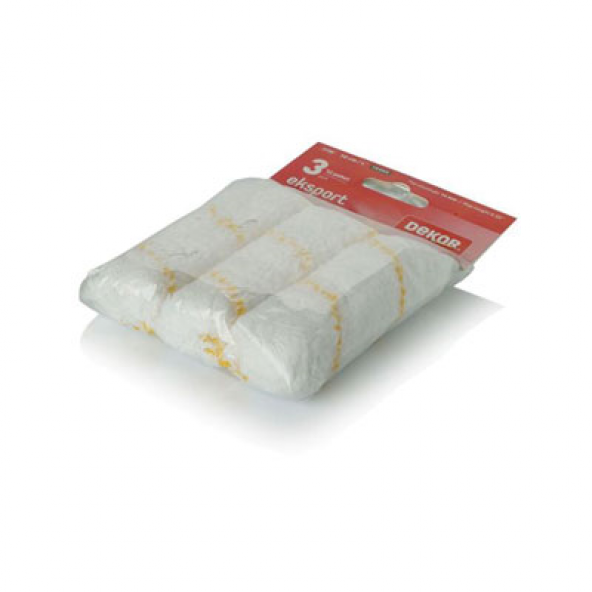 Dekor Export Saten Parmak Rulo Yedeği 3lü 10 CM. ürün görseli 1