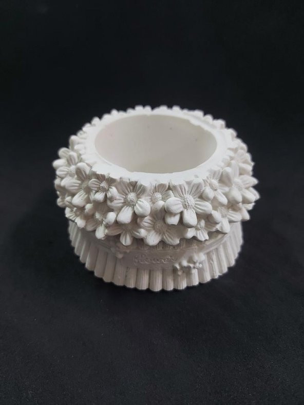 Dekoratif Çiçekli Saksı 11x6cm ürün görseli 1