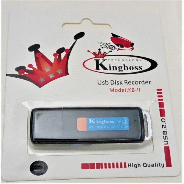 Kingboss 16gb Taşınabilir Mini Ses Kayıt Cihazı Usb 2.0 ürün görseli 1