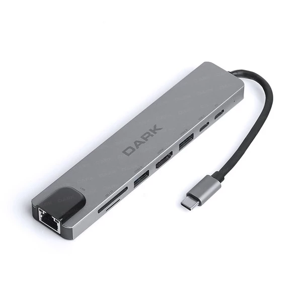 Dark (DK-AC-U31X40) 8in1 USB 3.1 Type-C Çoklayıcı ürün görseli 1
