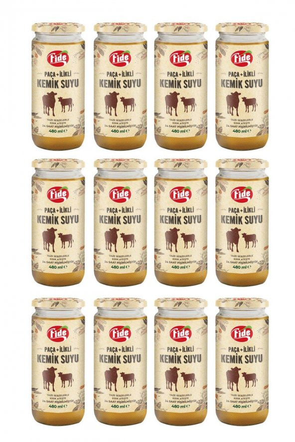 Fide Paça + İlikli Kemik Suyu 12 x 480 ML ürün görseli 1