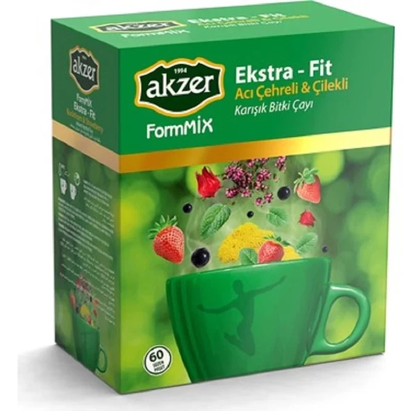 Akzer Acı Cehreli Çilekli Karışık Çay 60x1.5gr ürün görseli 1