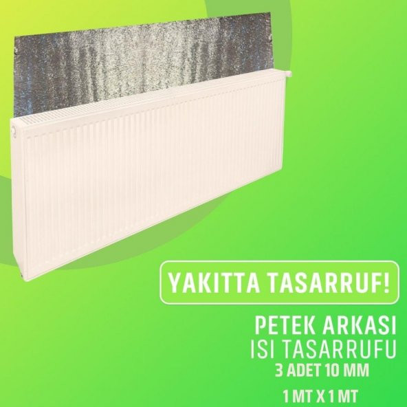 PETEK ARKASI TEK TARAFI FOLYOLU ISI YALITIM LEVHASI 10 MM ( EN : 1 MT BOY: 1 MT ) 3 ADET ürün görseli 1