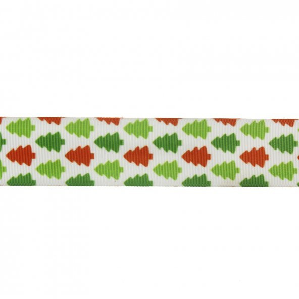 2,5cm x 5metre Grogren Yılbaşı Kurdela Çam Ağaçlı No: 23 ürün görseli 1