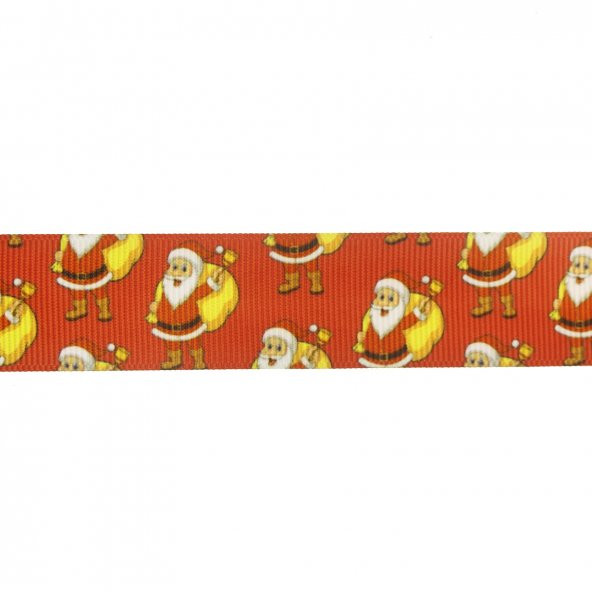 2,5cm x 5metre Grogren Yılbaşı Kurdela Noel Babalı No: 12 ürün görseli 1