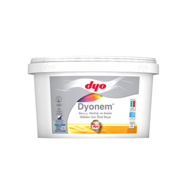 Dyo Dyonem Banyo Mutfak Bebek Odaları İçin Özel Boya Beyaz 2.5 Lt. ürün görseli 1