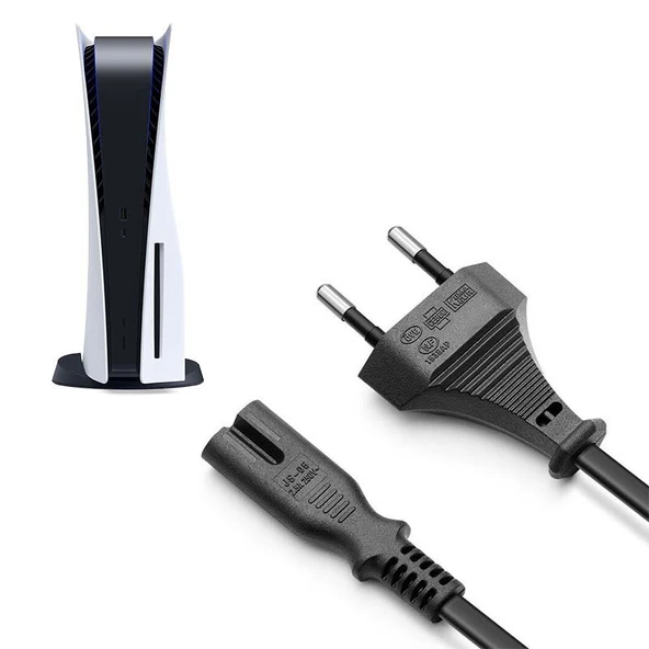 PS5 Güç Kablosu Playstation 5 Uyumlu Güç Kablosu Power 2 pin Kablo ürün görseli 1