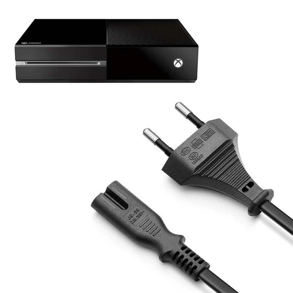 XBOX ONE Güç Kablosu XBOX One Uyumlu Güç Kablosu Power 2 pin Kablo ürün görseli 1