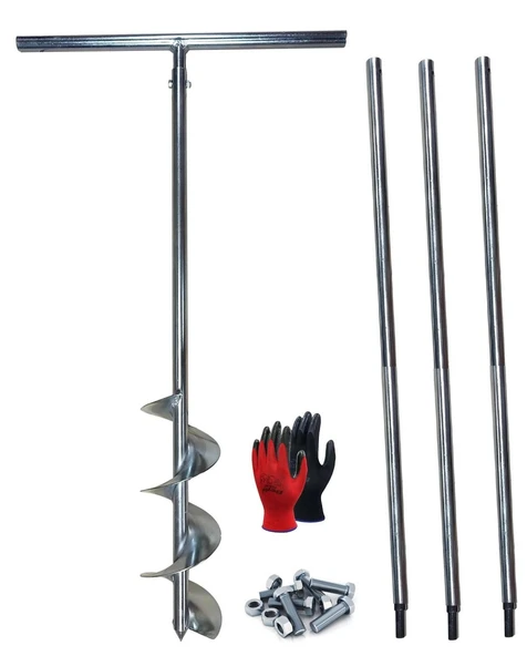 Galvaniz Toprak Sondaj Burgusu Çap 15 cm Boy 4 mt ürün görseli 1