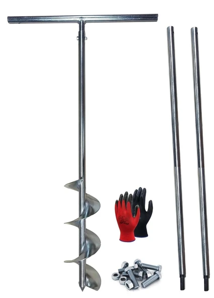 Galvaniz Toprak Delme Sondaj Burgusu Çap 15 cm Boy 3 mt ürün görseli 1