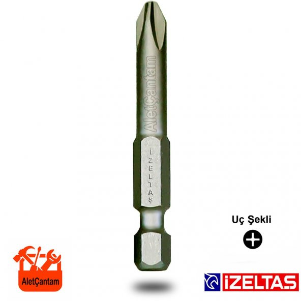 İzeltaş Bits Uç Yıldız Uç Matkap Ucu Vidalama Ucu  Ph2 X 100 Mm (Uzun Boy 10 CM) ürün görseli 1