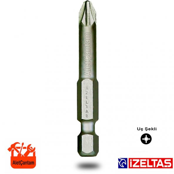 İzeltaş Bits Uç Yıldız Matkap Ucu Vidalama  Pz2 X 100 mm (Uzun Boy 10 Cm) ürün görseli 1