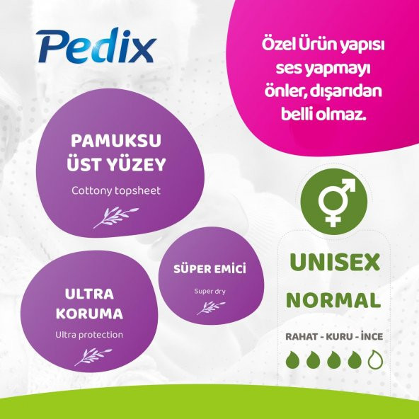 PEDİX MESANE PEDİ UNISEX ORTA BOY MEDIUM (M) 36 ADET - Resim 4