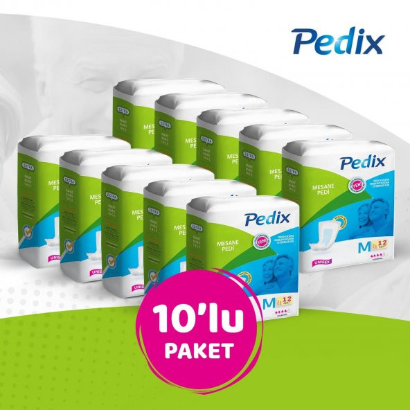 PEDİX MESANE PEDİ UNISEX ORTA BOY MEDIUM (M) 12*10 120 ADET ürün görseli 1