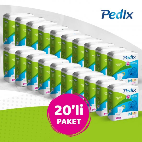 PEDİX MESANE PEDİ UNISEX ORTA BOY MEDIUM (M) 12*20 240 ADET ürün görseli 1