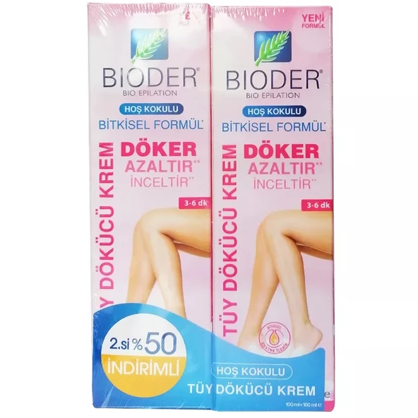Bioder Bitkisel Formül Normal Ciltler İçin Tüy Dökücü Krem 100 + 100 ml ürün görseli 1