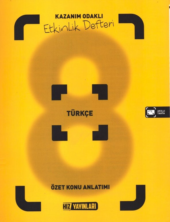 HIZ 8.SINIF TÜRKÇE ETKİNLİKLİ DEFTERİ ürün görseli 1