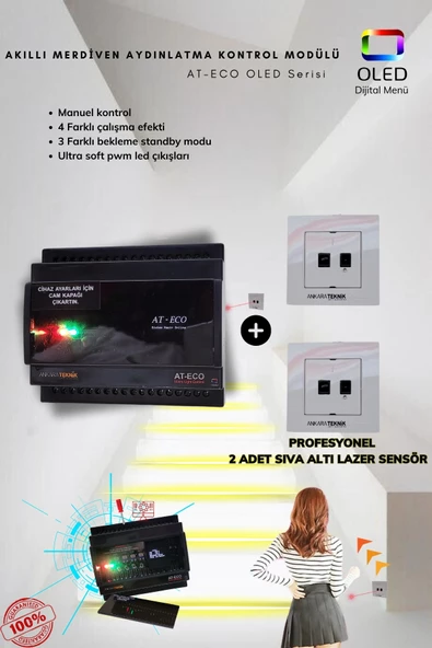 PTTAVM: Akıllı Merdiven At-Eco Oled Serisi Akıllı Modül + 2 Adet
