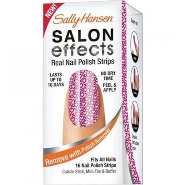 Sally Hansen Salon Effects- Gerçek Ojeden Yapılan Desenli Oje Bandı Cross My Heart ürün görseli 1