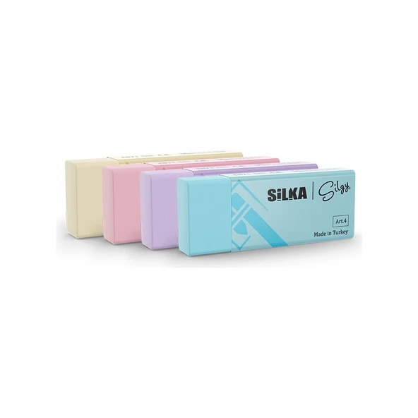 Silka Silgi 4 Adet Pastel Renk Silgi ART.44 ürün görseli 1