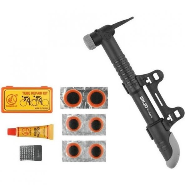 Giyo GP-04K Bisiklet Pompa + Yama Seti ürün görseli 1