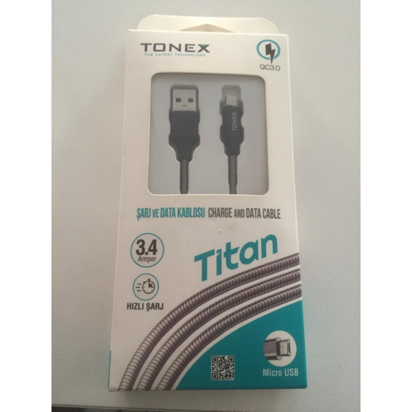 TONEX ŞARJ VE DATA KABLOSU 3.4 AMPER MİCRO USB TELEFONLAR İÇİN ürün görseli 1