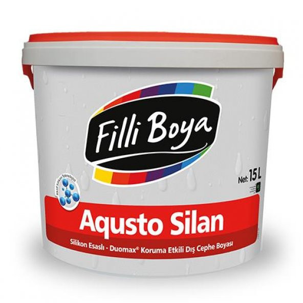 Filli Boya Aqusto Silan Silikonlu Dış Cephe Boyası Beyaz 15 Lt. ürün görseli 1