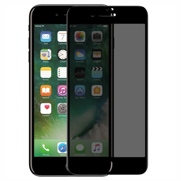 iPhone 7 Plus / 8 Plus Hayalet Privacy Gizli Seramik Mat Ekran Koruyucu Siyah ürün görseli 1