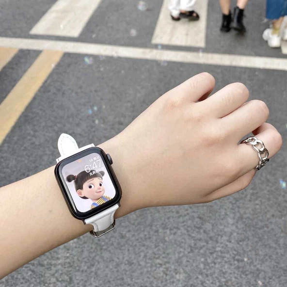 Apple Watch 40mm KRD-28 Deri Kordon - Resim 12