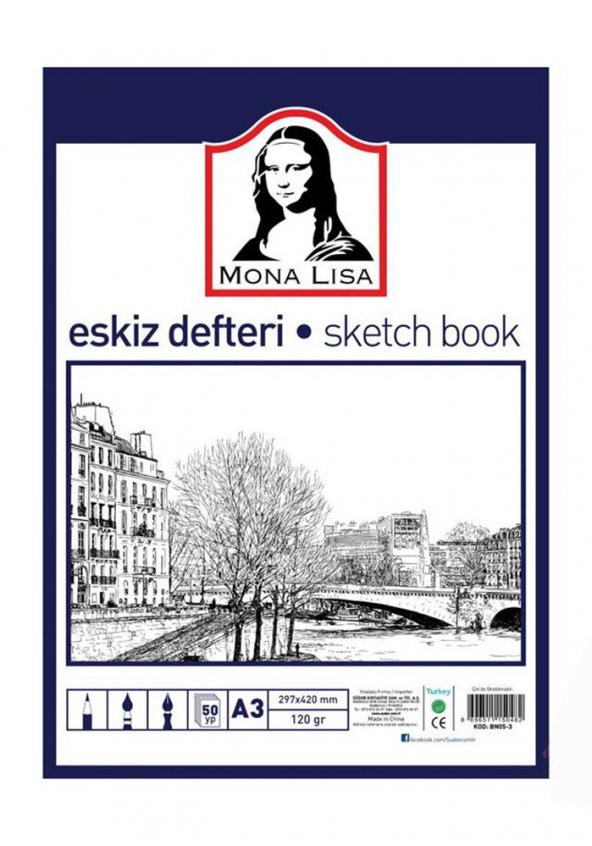 Eskiz Defteri A-3 Dokulu Kağıt Kara Kalem Çalışma Defteri 50 Yaprak 120 gr 29,7x42 cm 1 Paket Südor ürün görseli 1