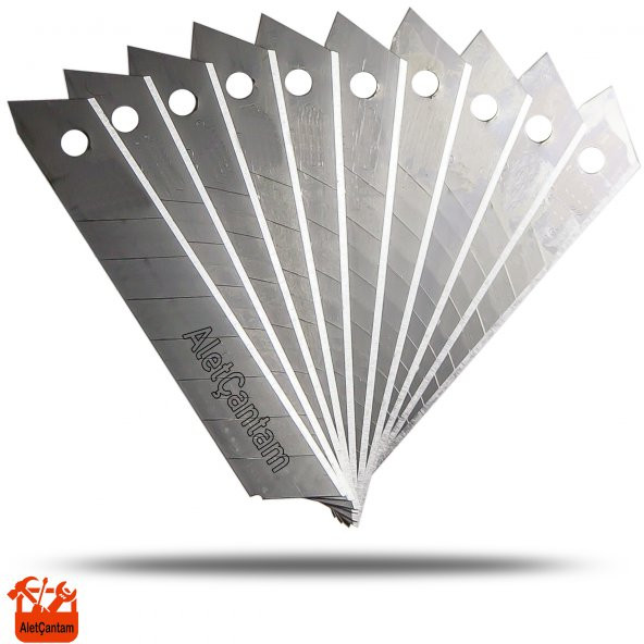 Elka Maket Bıçağı Yedeği 10Lu Paket Geniş 18MM Kalın Maket Ağzı ürün görseli 1