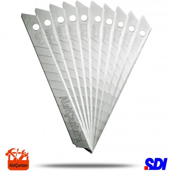 Sdı Maket Bıçağı Yedeği Sdi 10Lu Paket 9MM Dar Tip Maket Ağzı 1 Paket ürün görseli 1