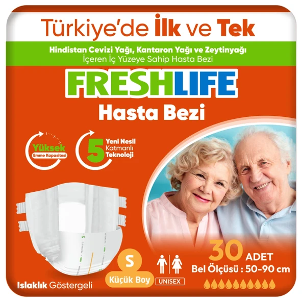 Freshlife Small Bel Bantlı Yetişkin Hasta Bezi 30 Adet ürün görseli 1
