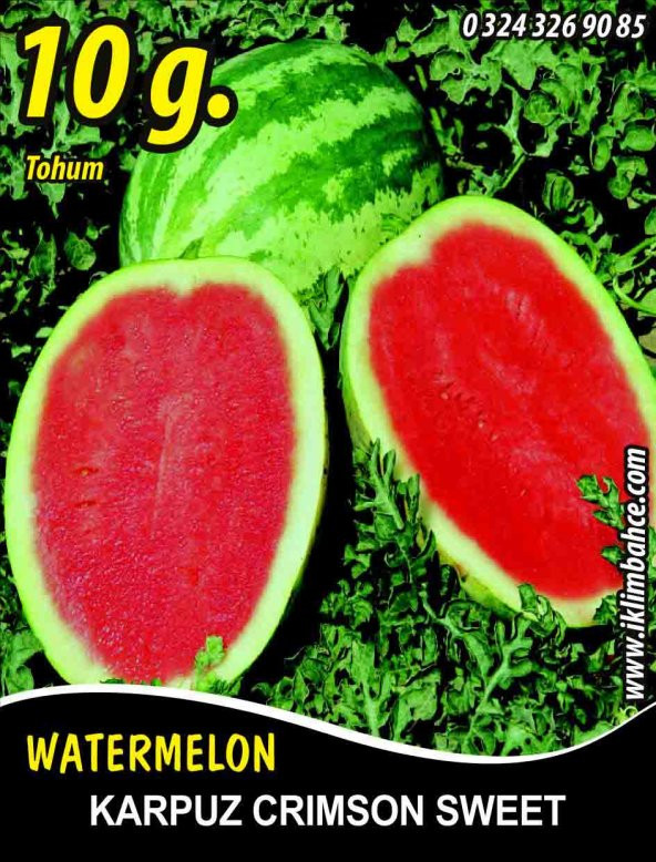 Karpuz Tohumu Crimson Sweet - 10 G (~ Takribi 70 Tohum) ürün görseli 1