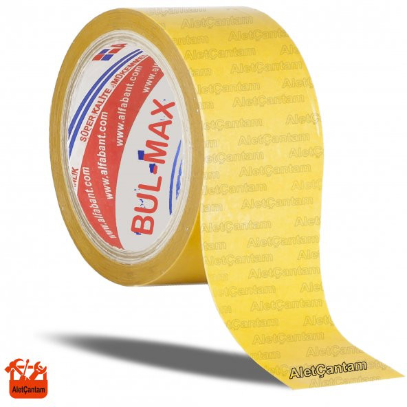 BUL-MAX HALI BANDI ÇİFT TARAFLI ŞEFFAF FİLM BANT 48MM x 20MT ürün görseli 1